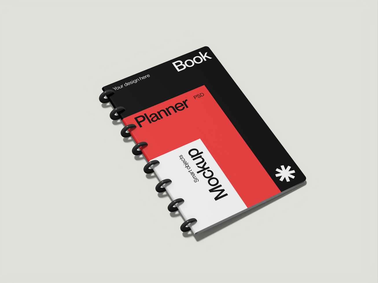 Book Planner Mockup 3D Render psd