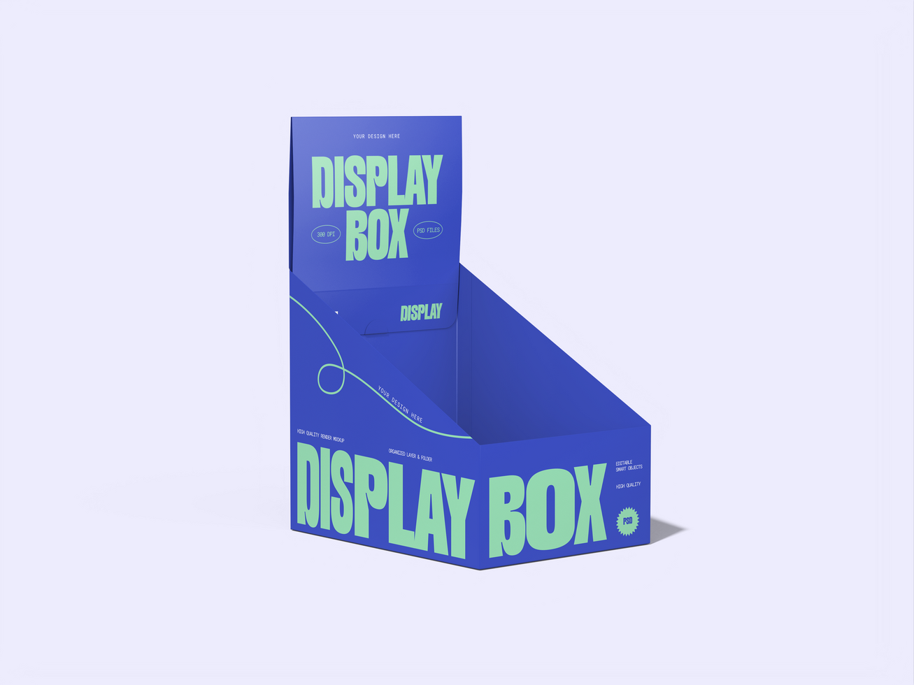 Display Box 3D Render Mockup psd