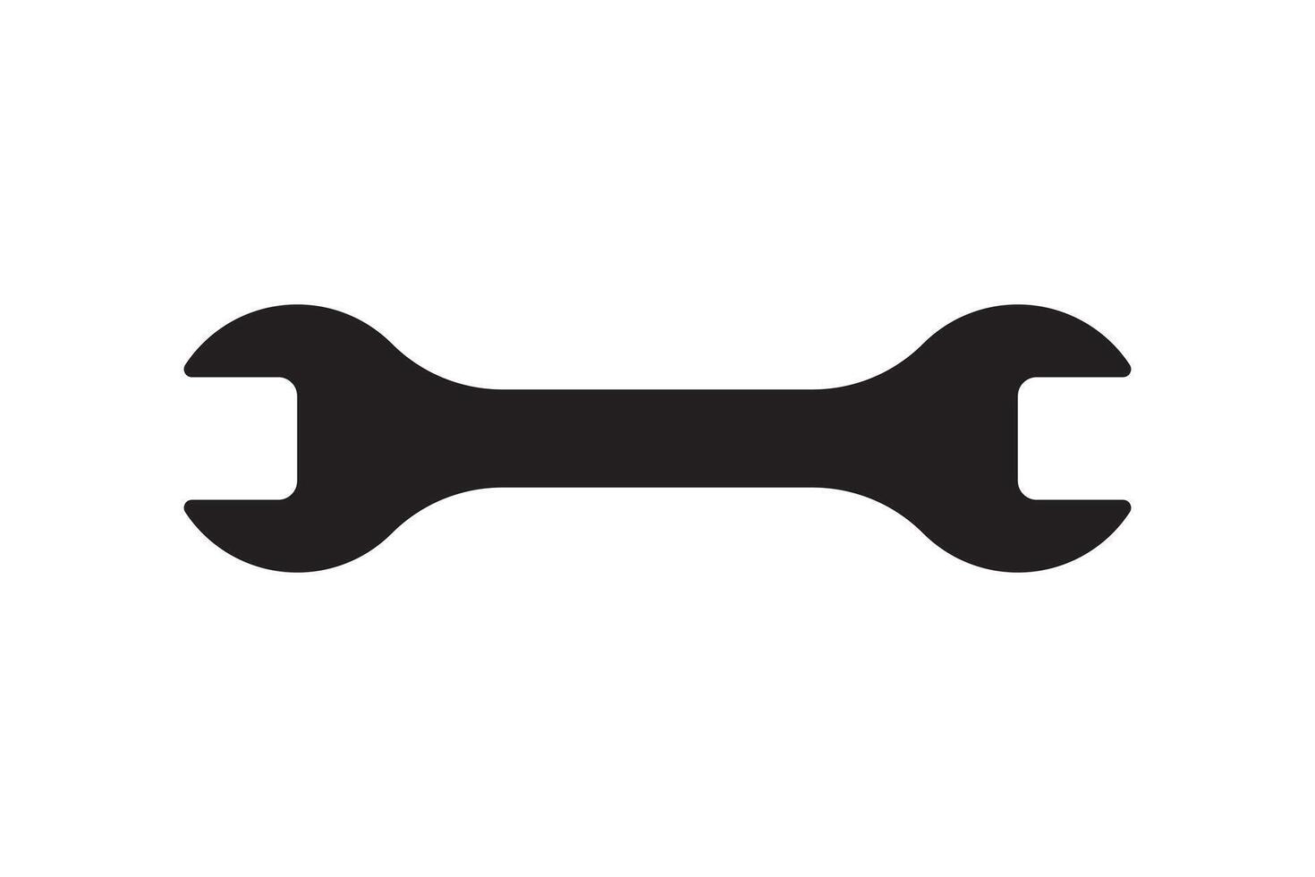 Wrench tool for repair service equipment. Mechanical engineering symbol. . vector