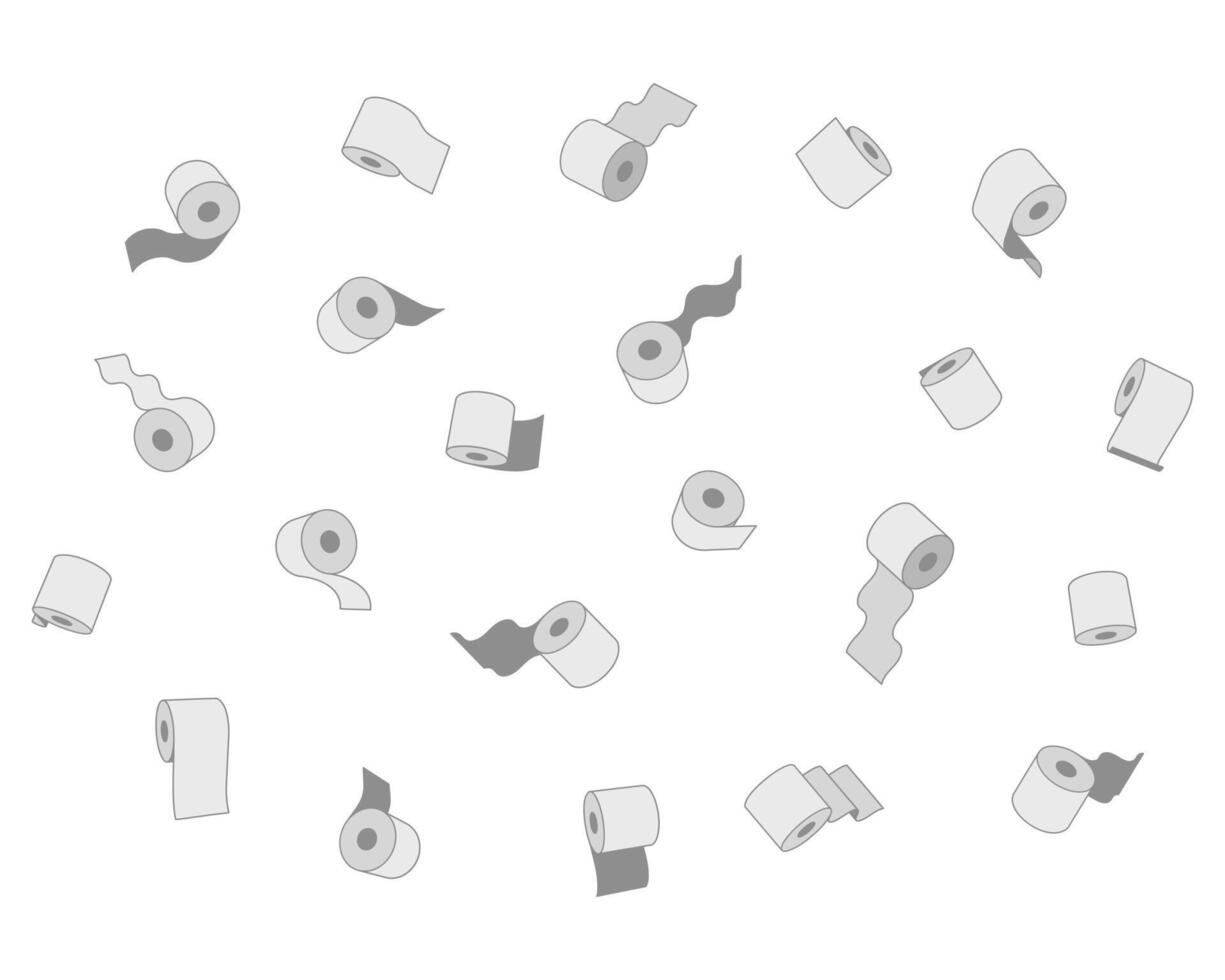 Toilet paper roll or tube icon design, template for wc. Bathroom hygiene icons, kitchen cleaning towel. Blank soft scroll product. vector