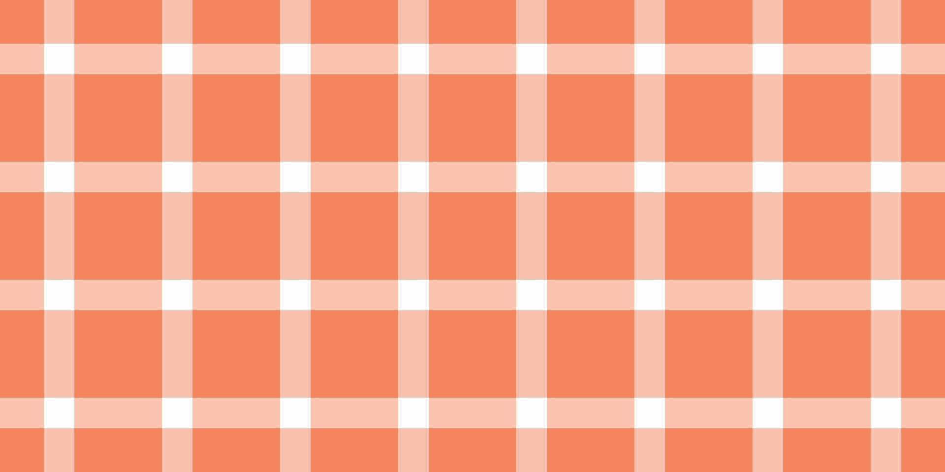 Luxurious textile seamless texture, geometrical tartan check fabric. Fold plaid background pattern in light and orange colors. vector