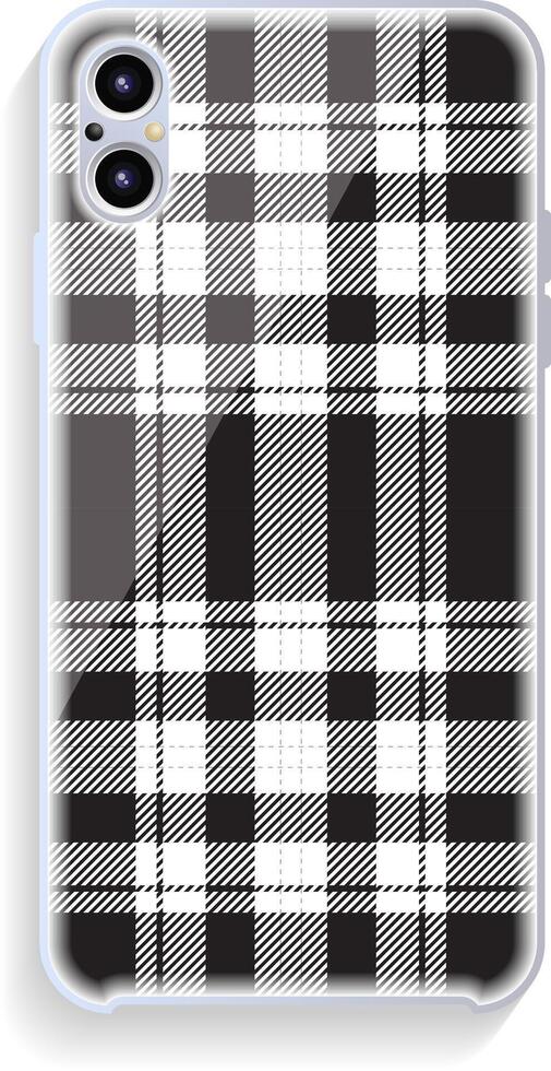 Smartphone cover design mockup. Template geometric pattern for mobile phone back part. Flat design. vector