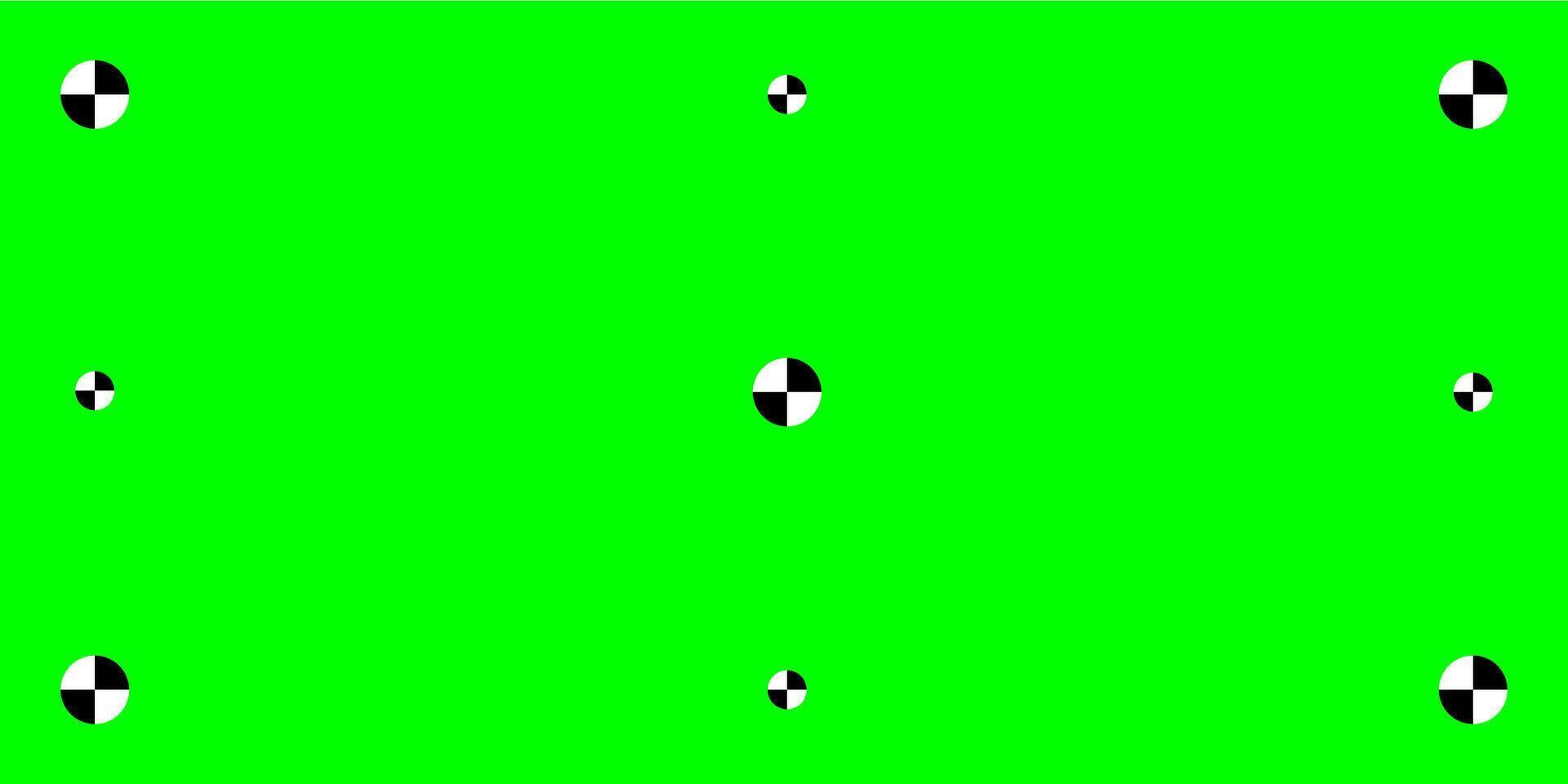 Chroma key green background with alignment markers. Perfect for adding special effects in footage. illustration for professional use. vector