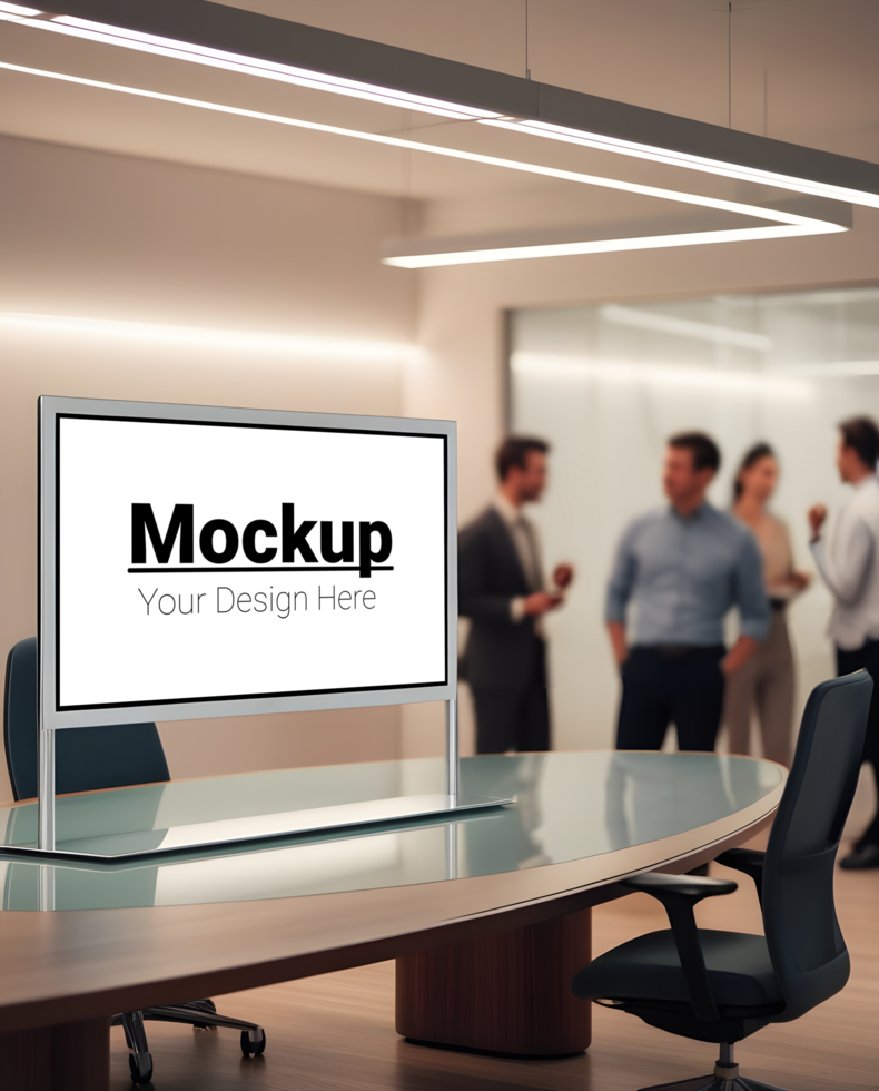 Stylish Conference Room Setup for Custom Design Display psd