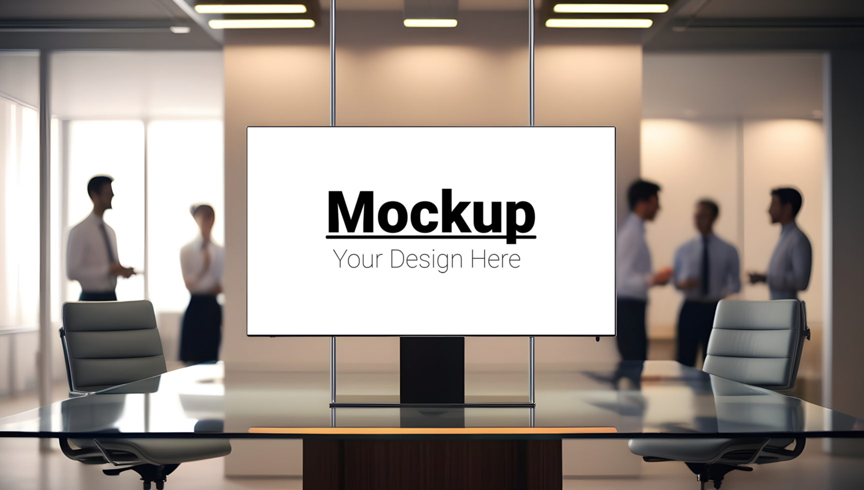 Contemporary Office Conference Room Mockup for Custom Presentations psd