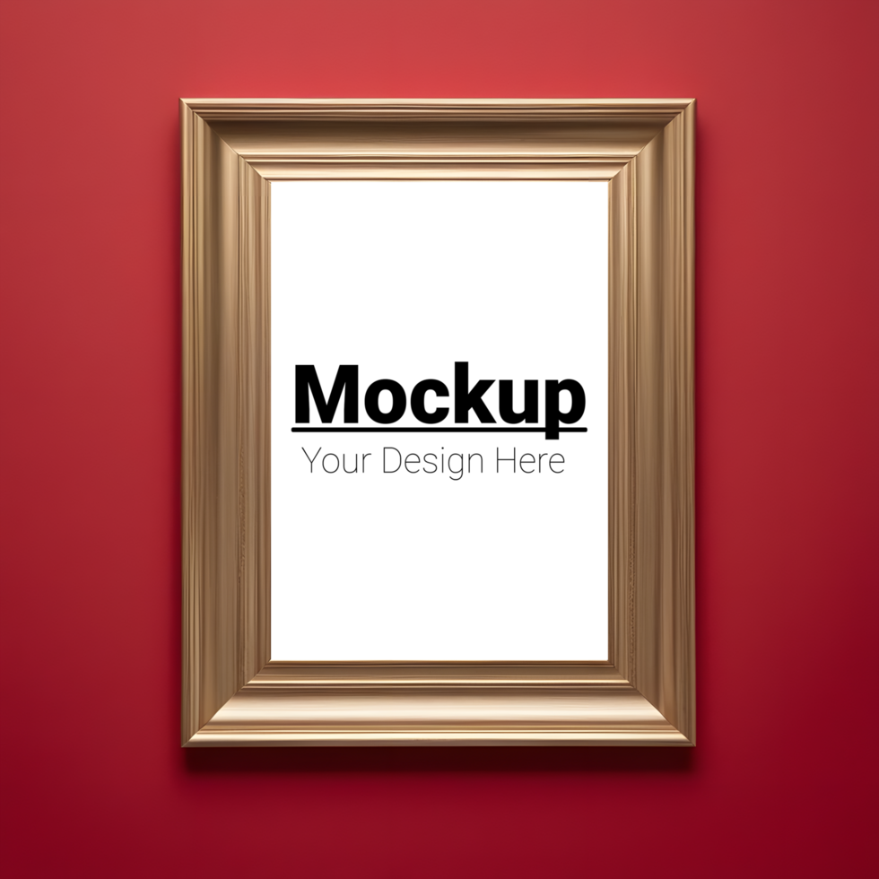 Red Background Frame Mockup for Design and Artwork Presentation psd