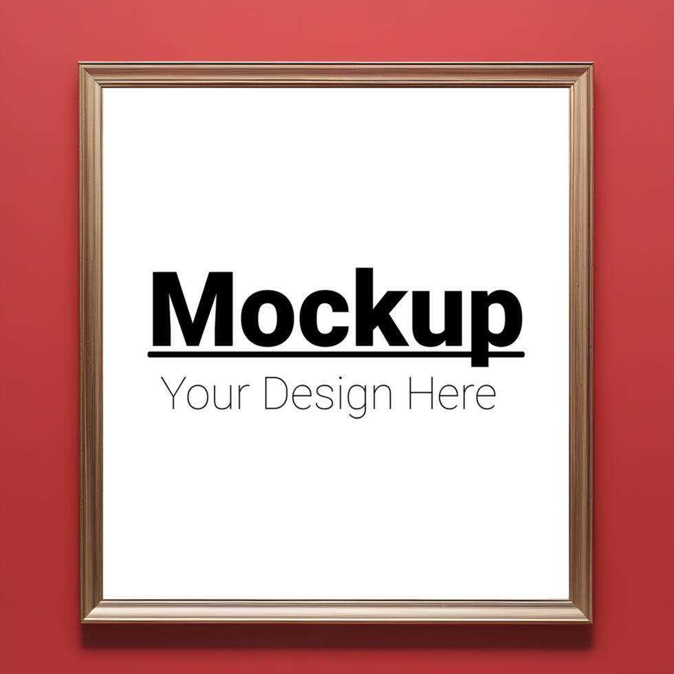 Sleek Frame Presentation on Red Background for Your Design psd