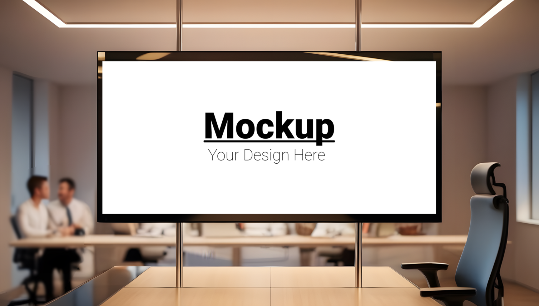 Modern Conference Room Layout Mockup for Office Design Showcases psd