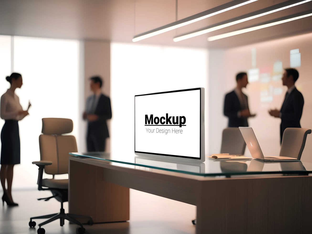 Elegant Conference Room Display Mockup for Business Presentations psd