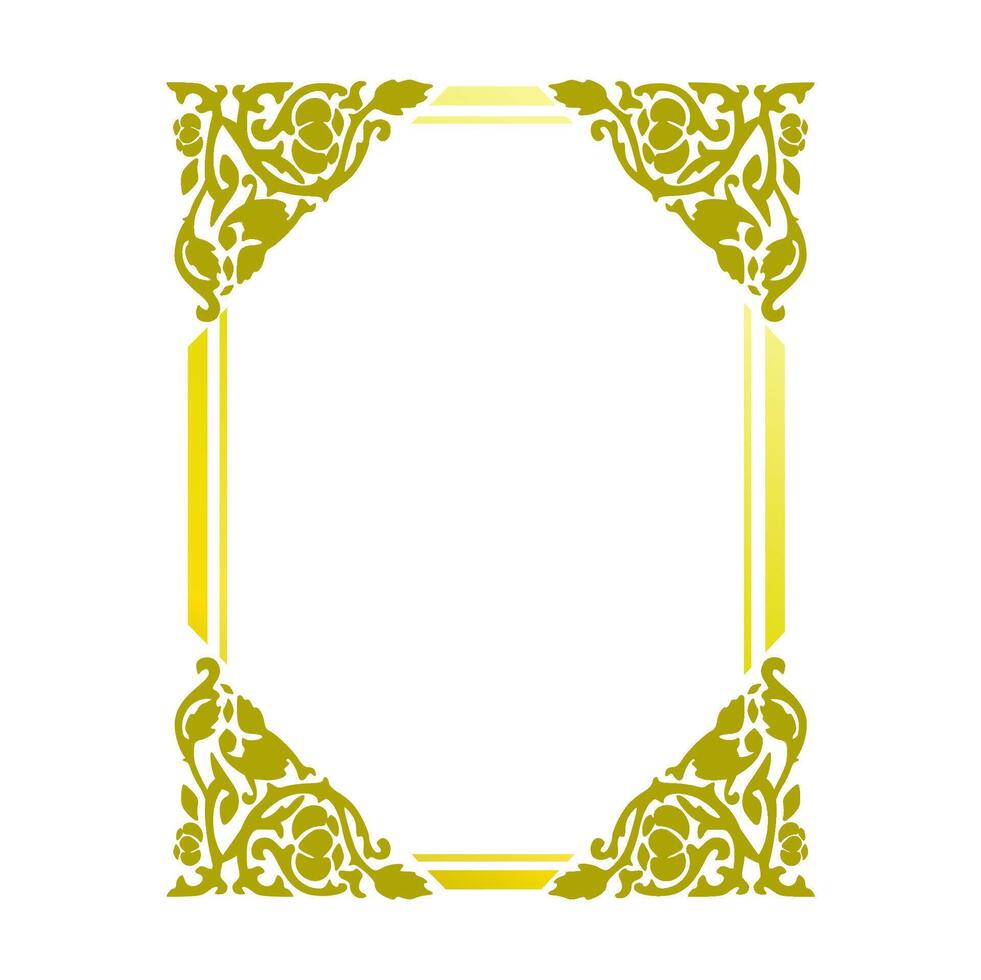 vintage frame with ornaments on the corners vector