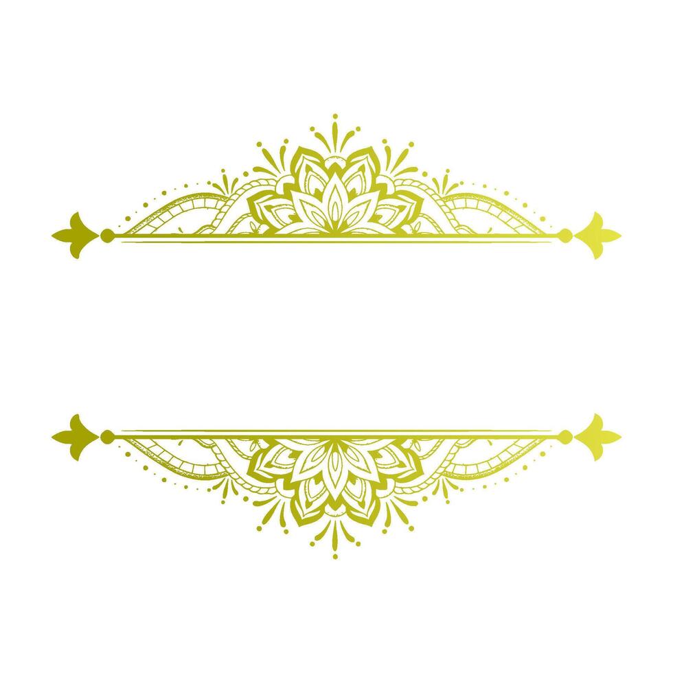 golden vintage scroll with ornaments vector