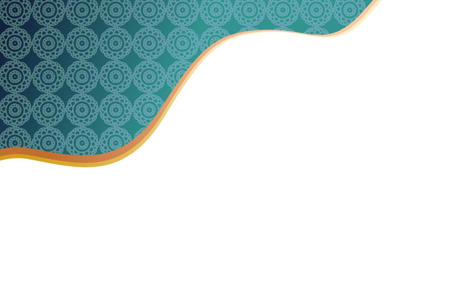 wave corner with ornament for ramadhan month vector