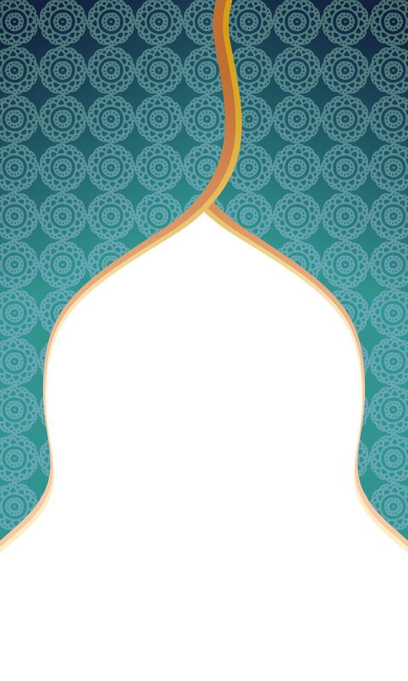 Silhouette background of the mosque dome with ornaments themed around the month of Ramadan vector