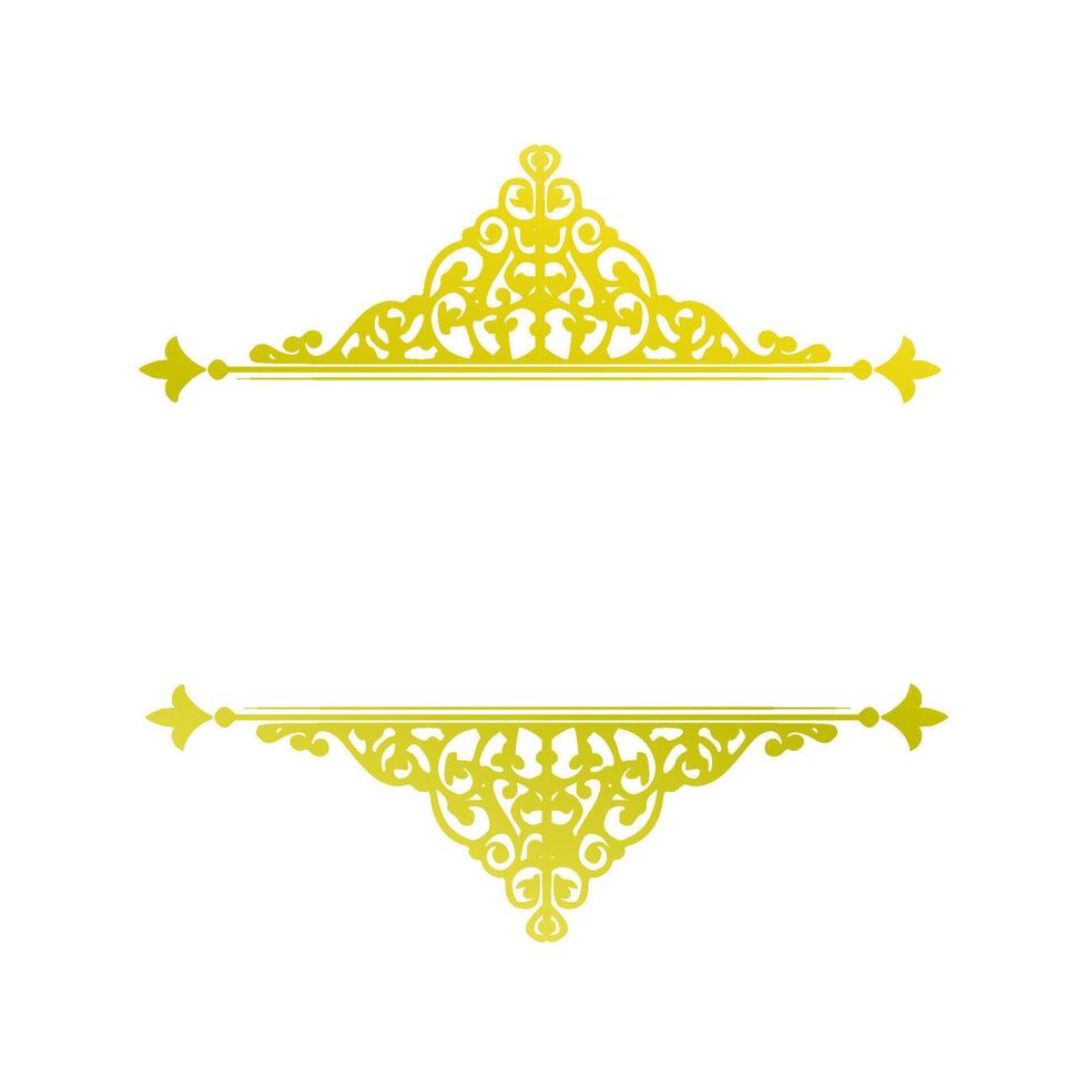 gold ornament frame vector
