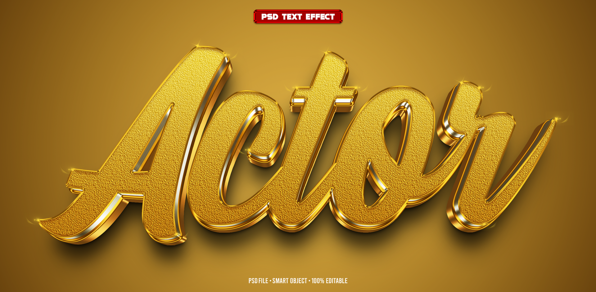 Actor 3D editable text effect psd
