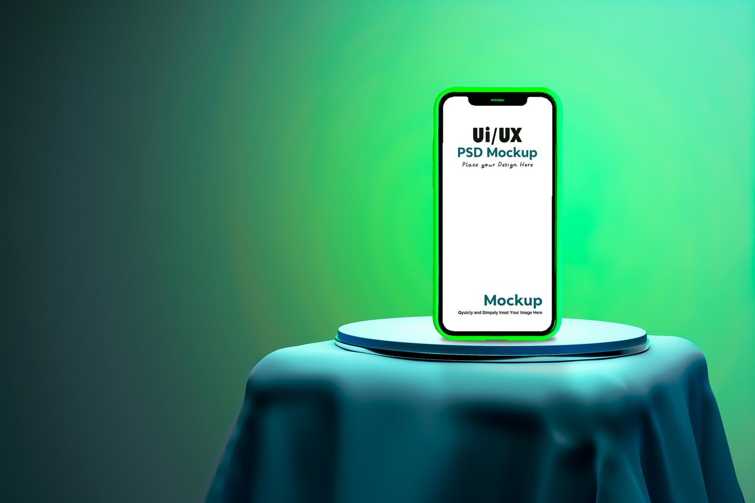 Phone screen ui mockup psd