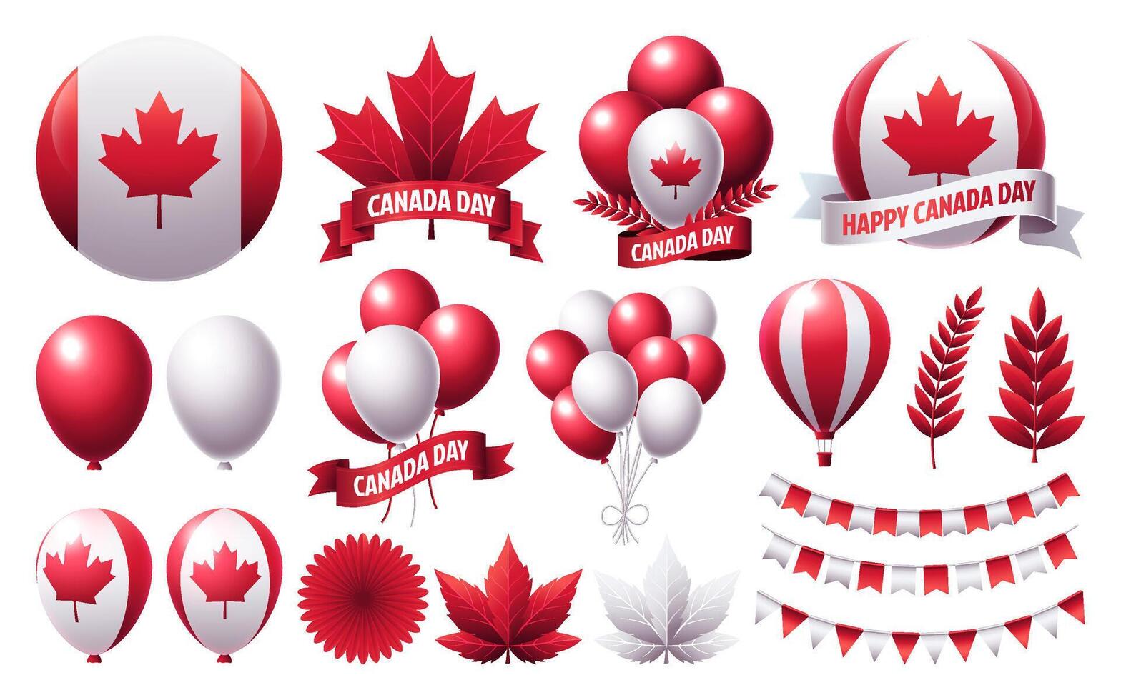 Canada Day Celebration Graphics Collection vector