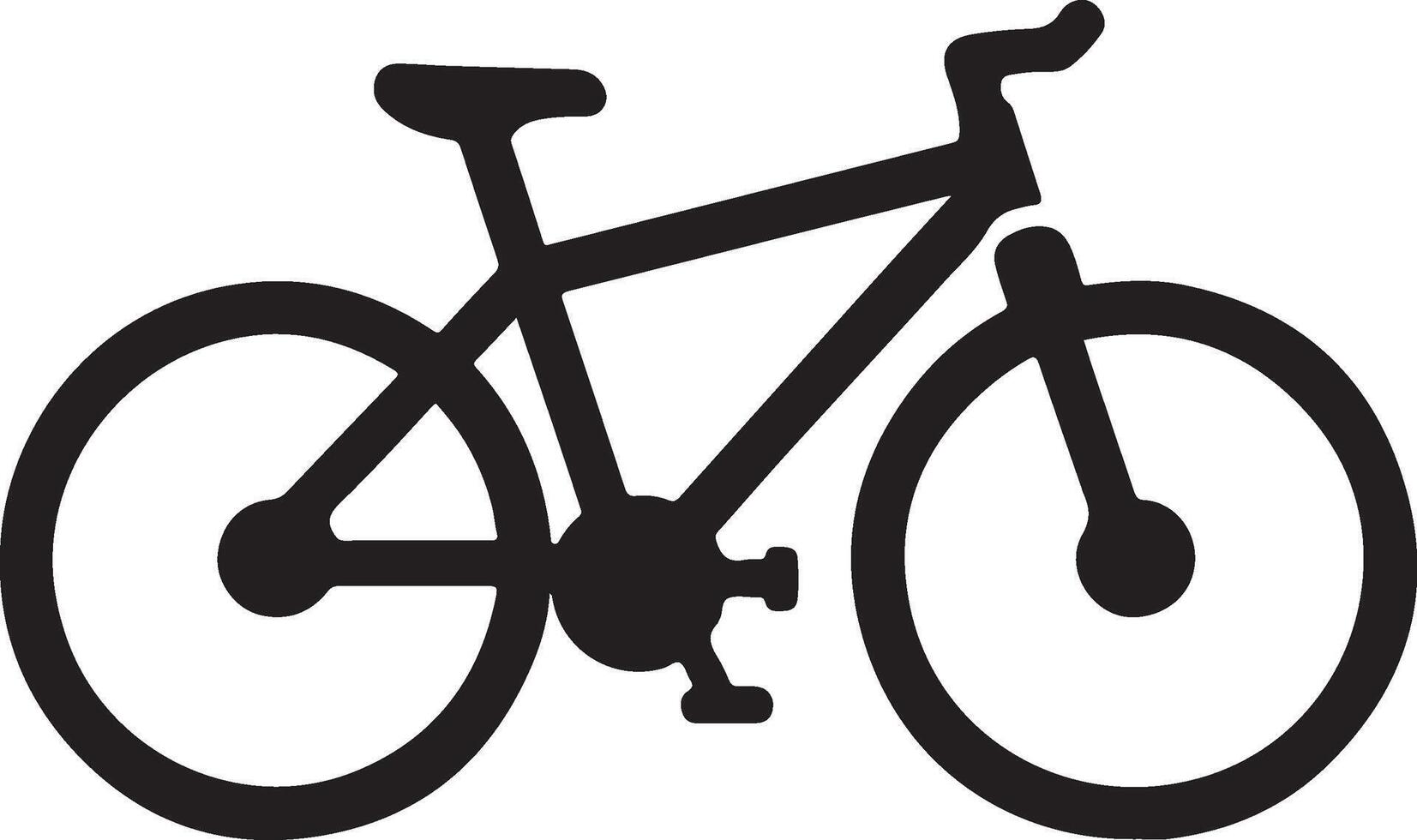 Simple bicycle icon. vector