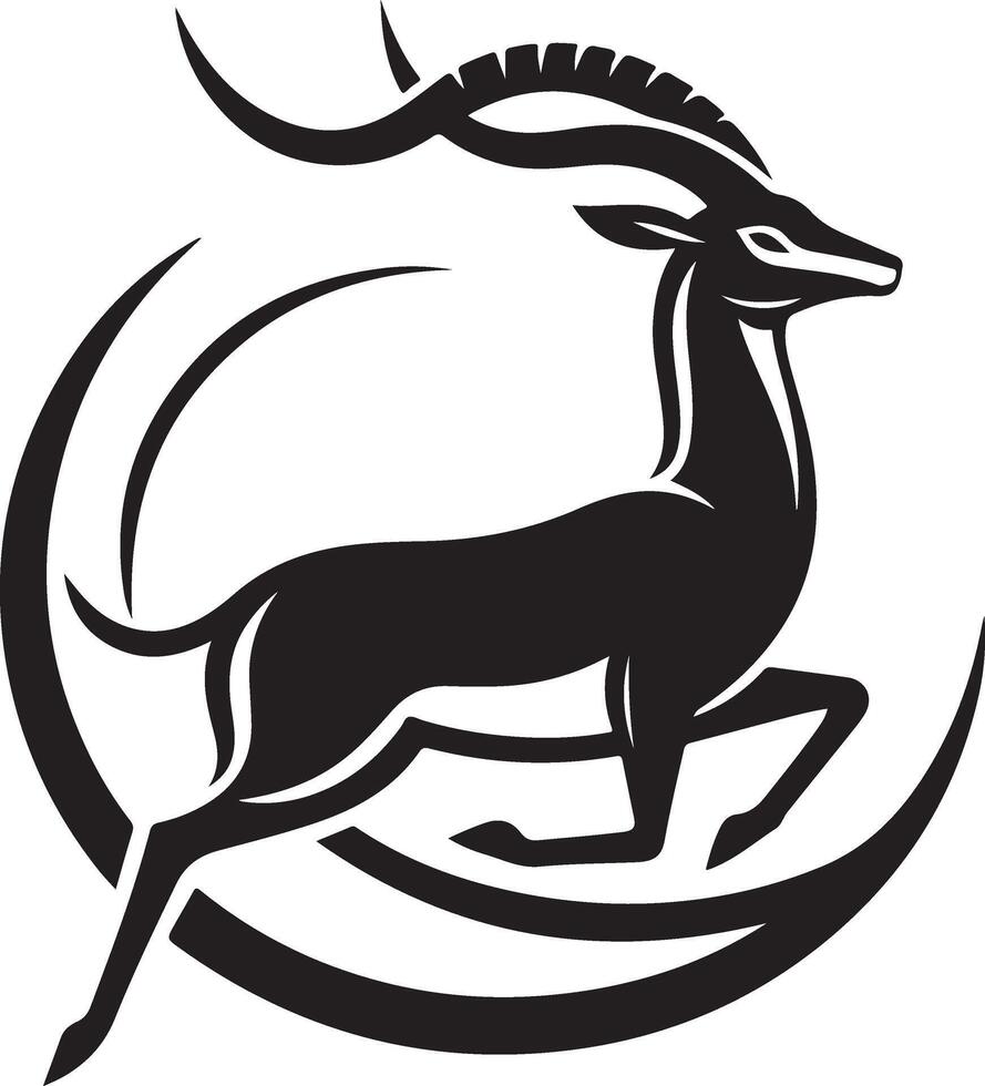 Hunting animal gazelle. vector