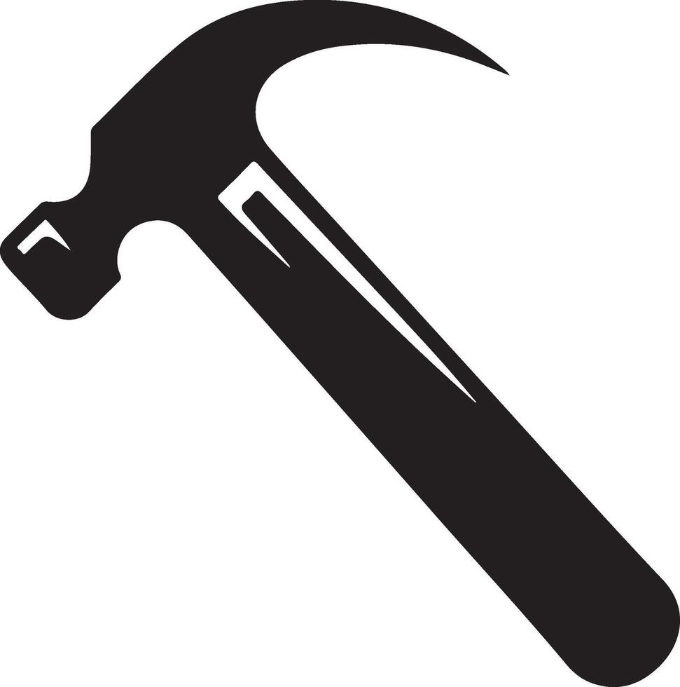 Silhouette of a crowbar icon. vector