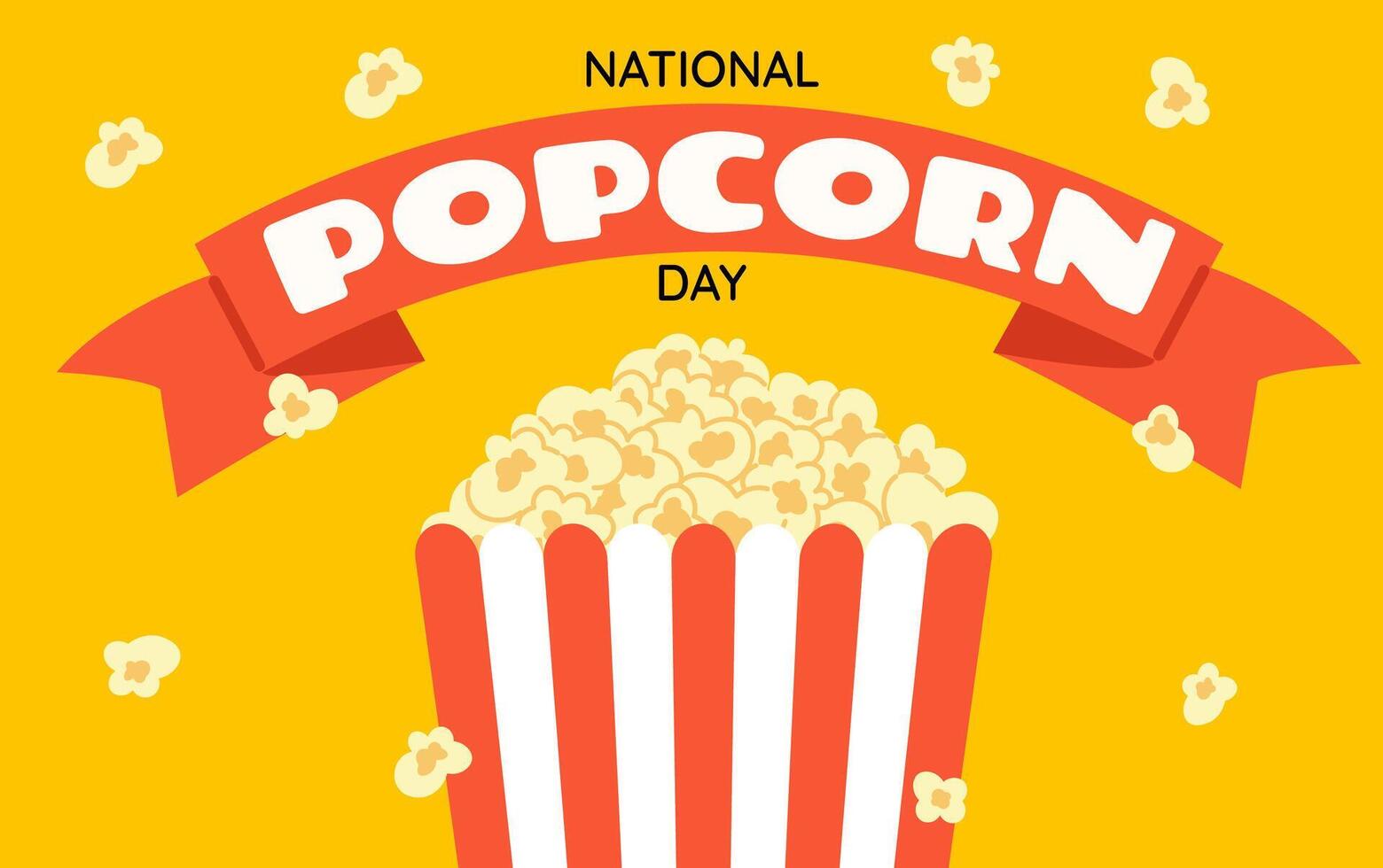 National popcorn day. Banner design template. January 19. vector