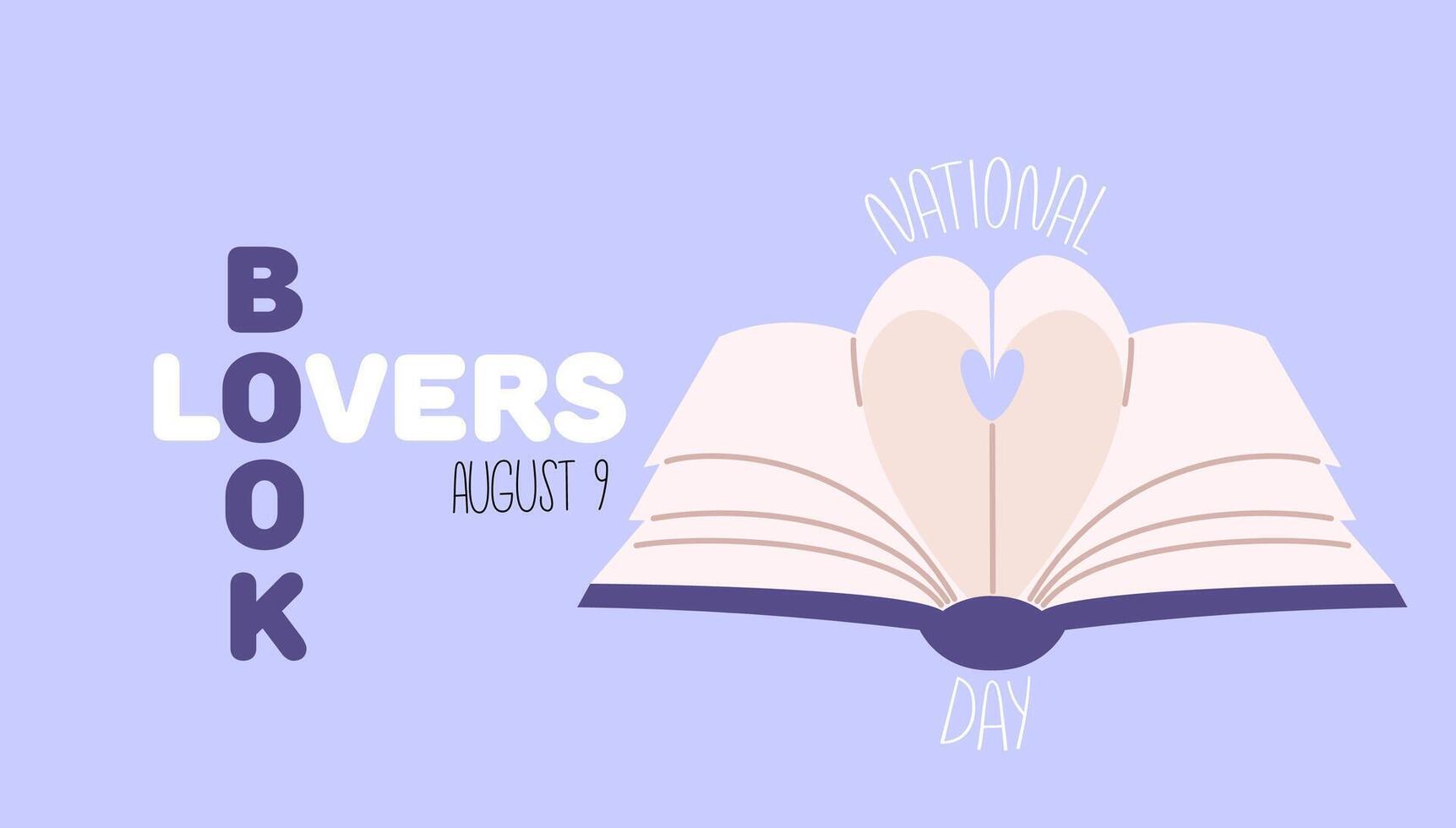 Book Lovers Day celebration. Open book with sheets of book folded in the shape of a heart vector