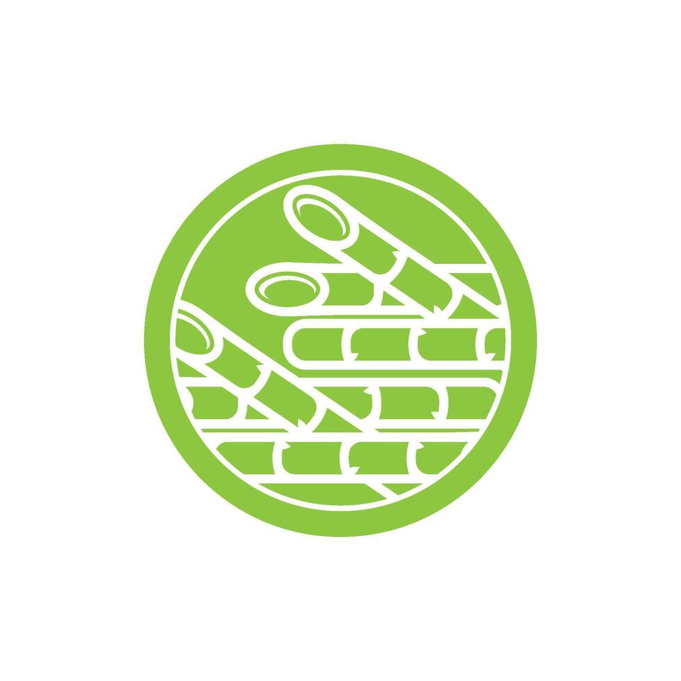 A green and white logo for a company called bamboo vector