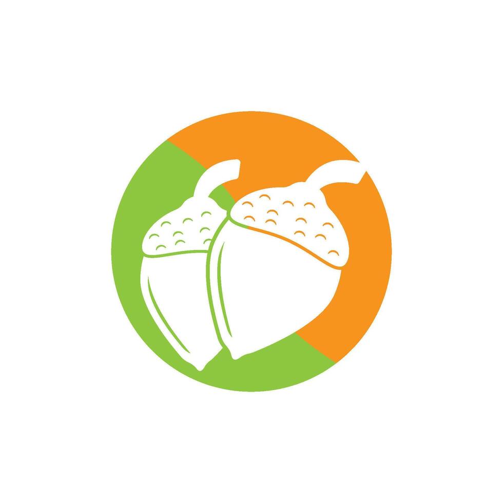 Acorn logo design vector