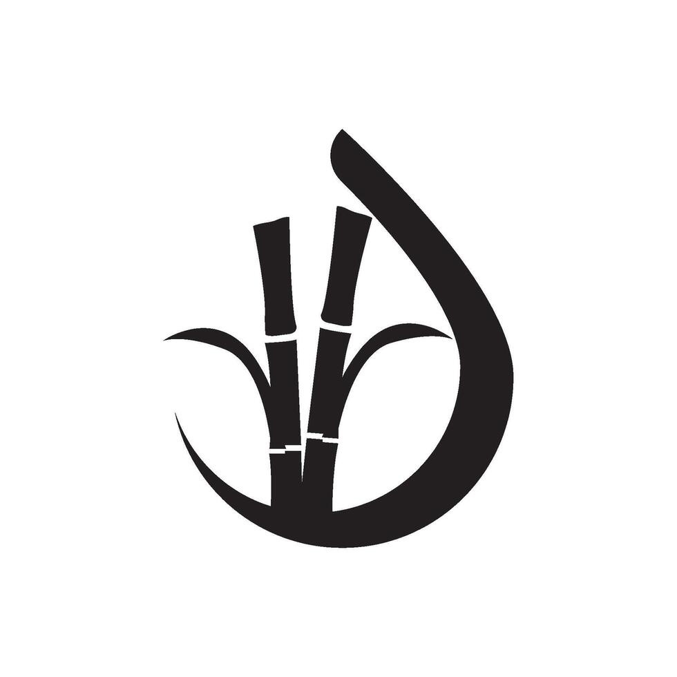 Bamboo logo design illustration vector