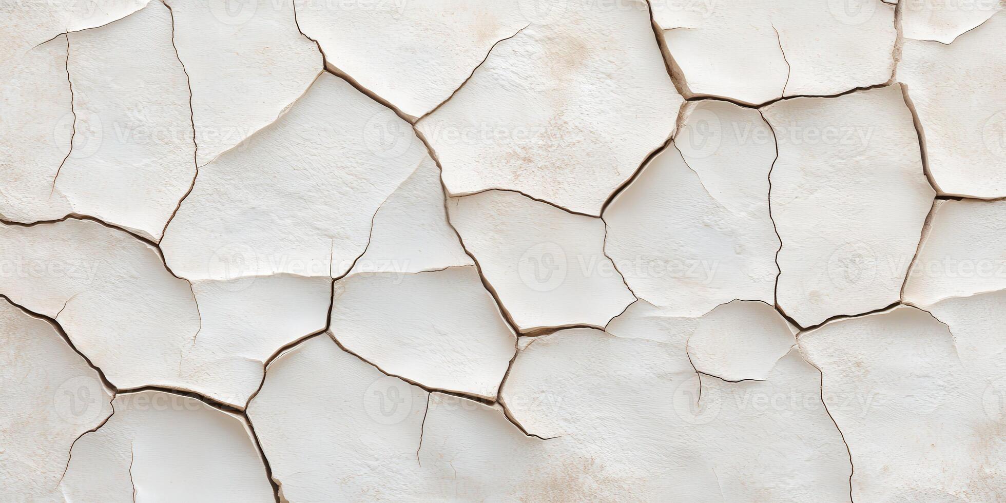 Cracked white wall texture showing aging and wear over time photo