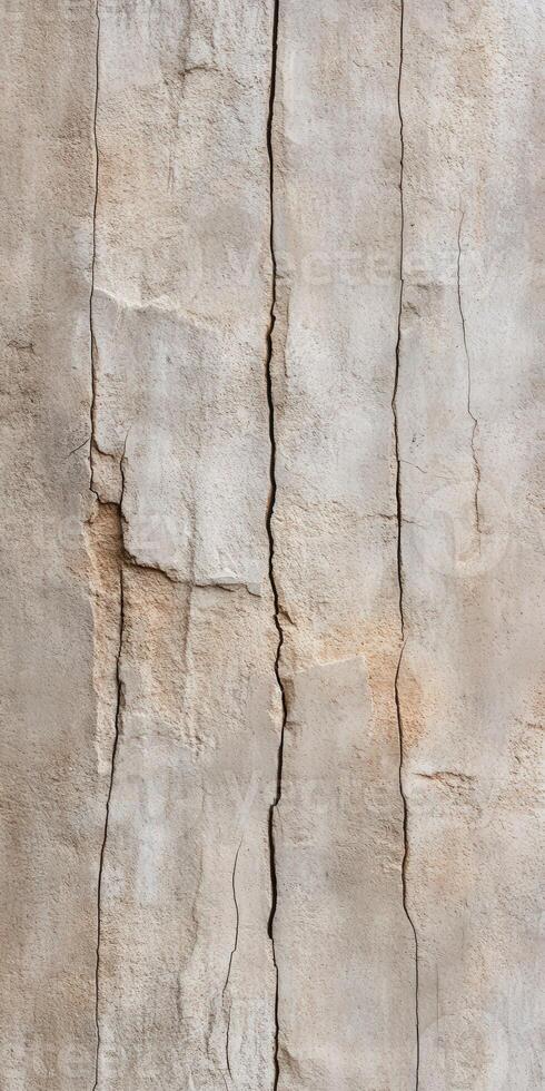 Textured concrete wall with visible cracks and weathered surface detail photo