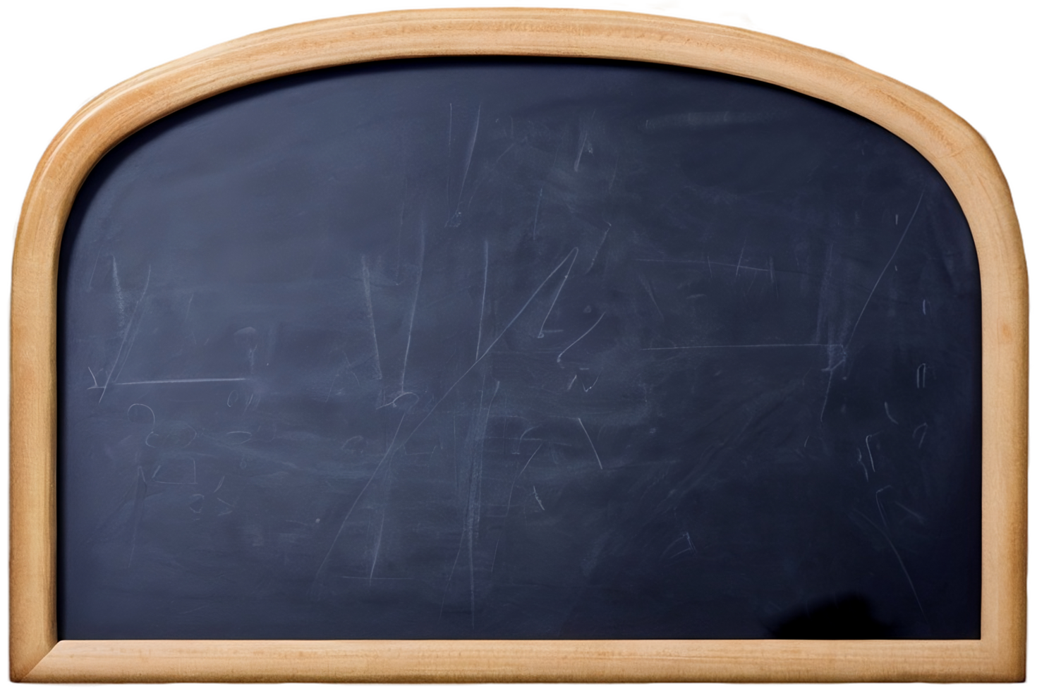 A blackboard with chalk on it in a wooden frame png