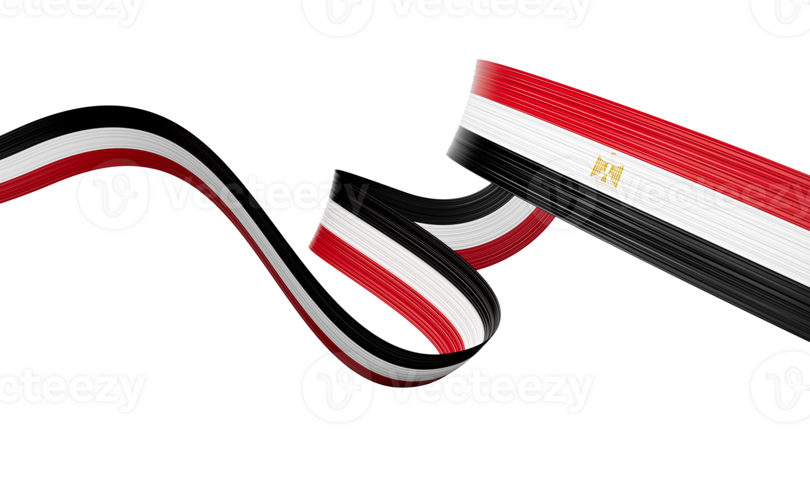3d Flag Of Egypt 3d Waving Ribbon Flag, 3d illustration png