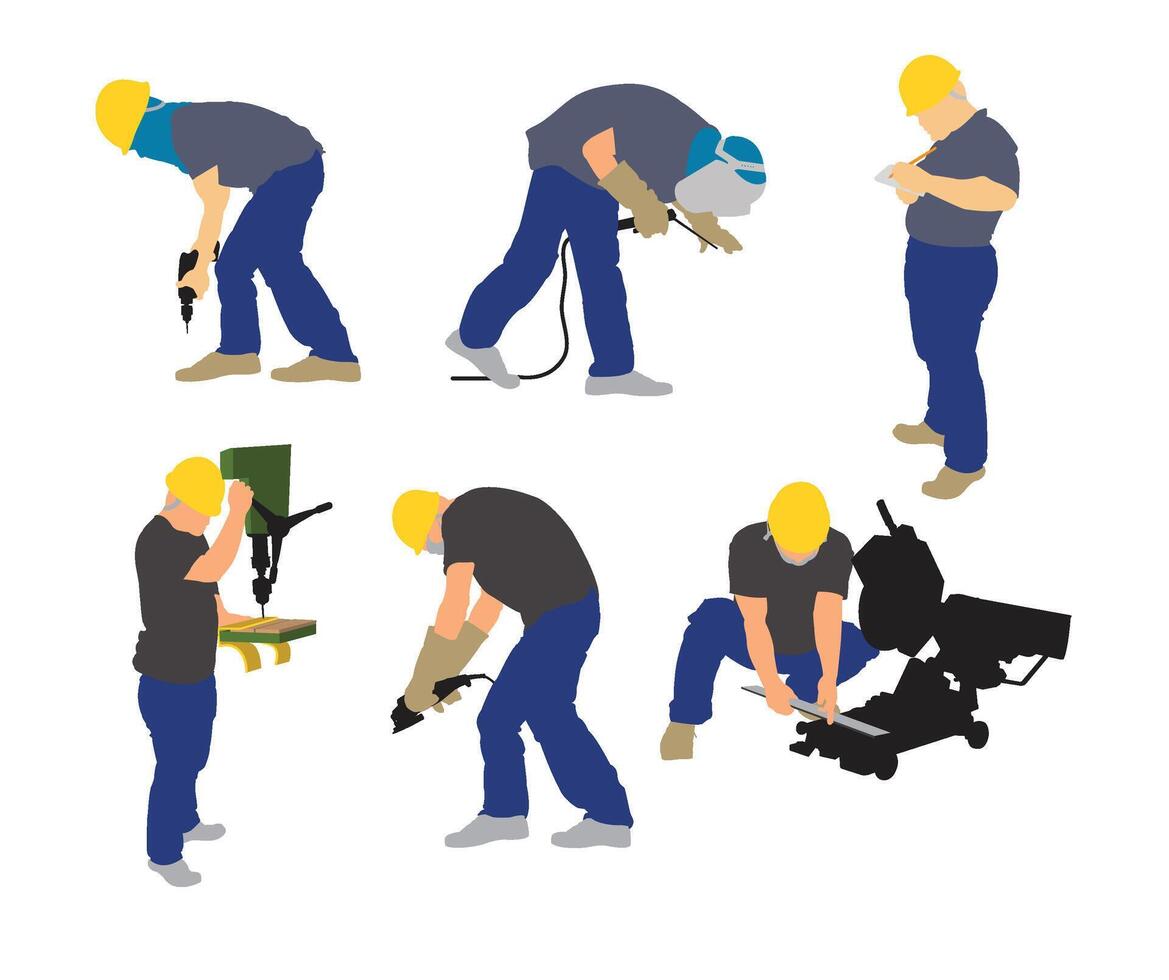 Industrial Posture Worker vector