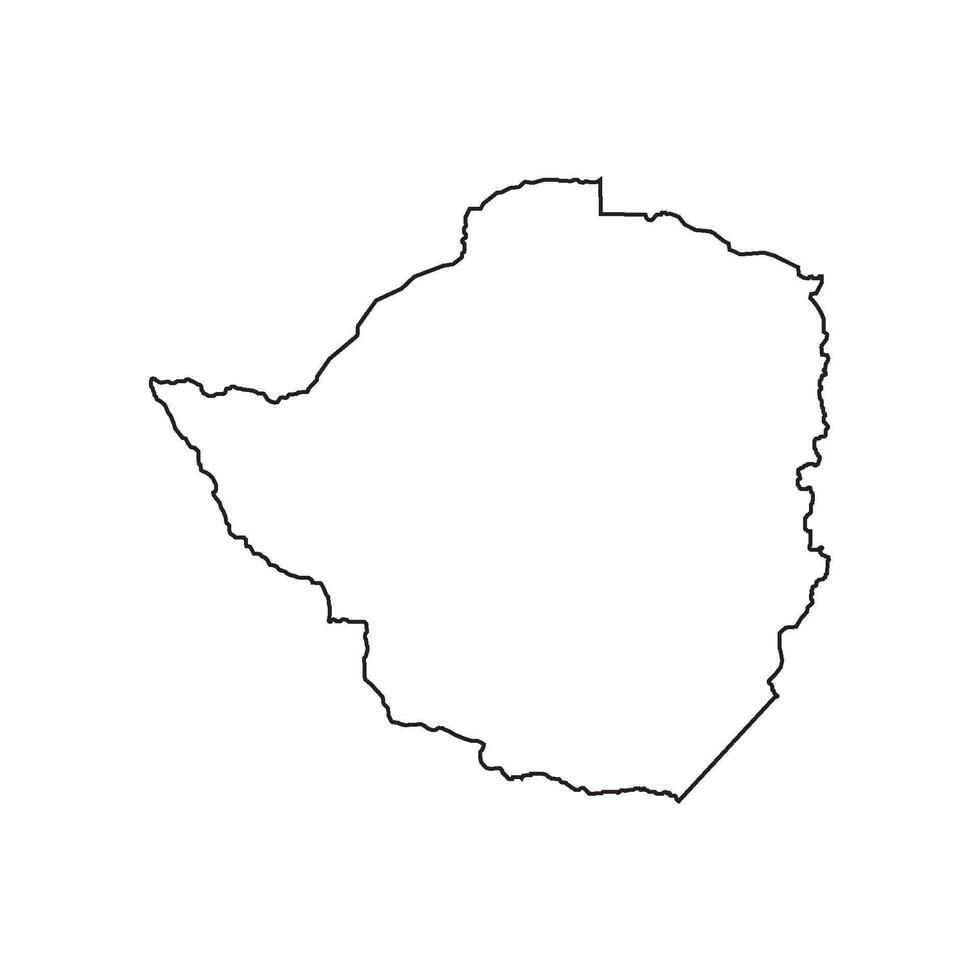 Zimbabwe Map Country Icon vector
