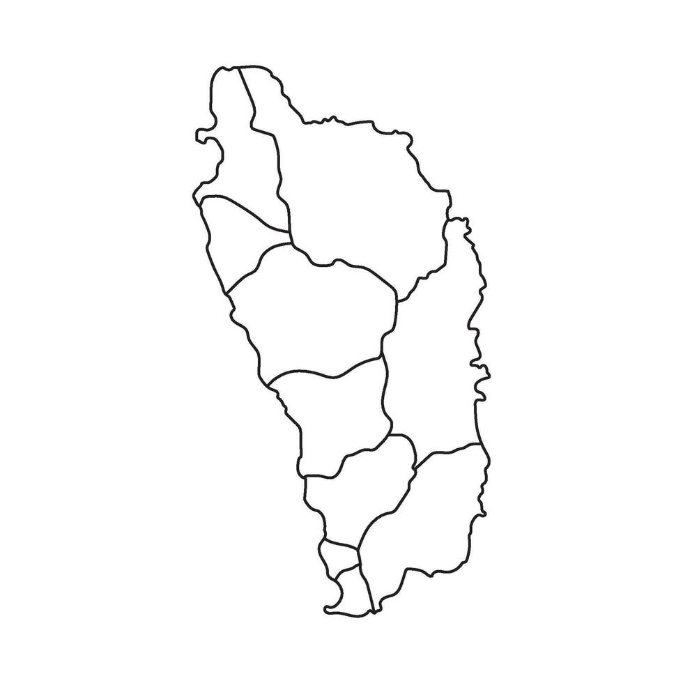 A black and white outline of the country of guinea vector