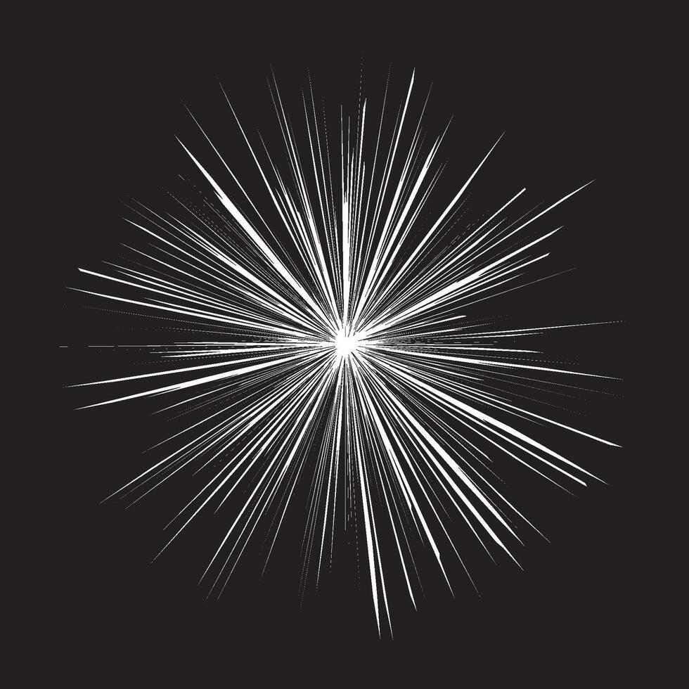 A white star burst on a black background vector