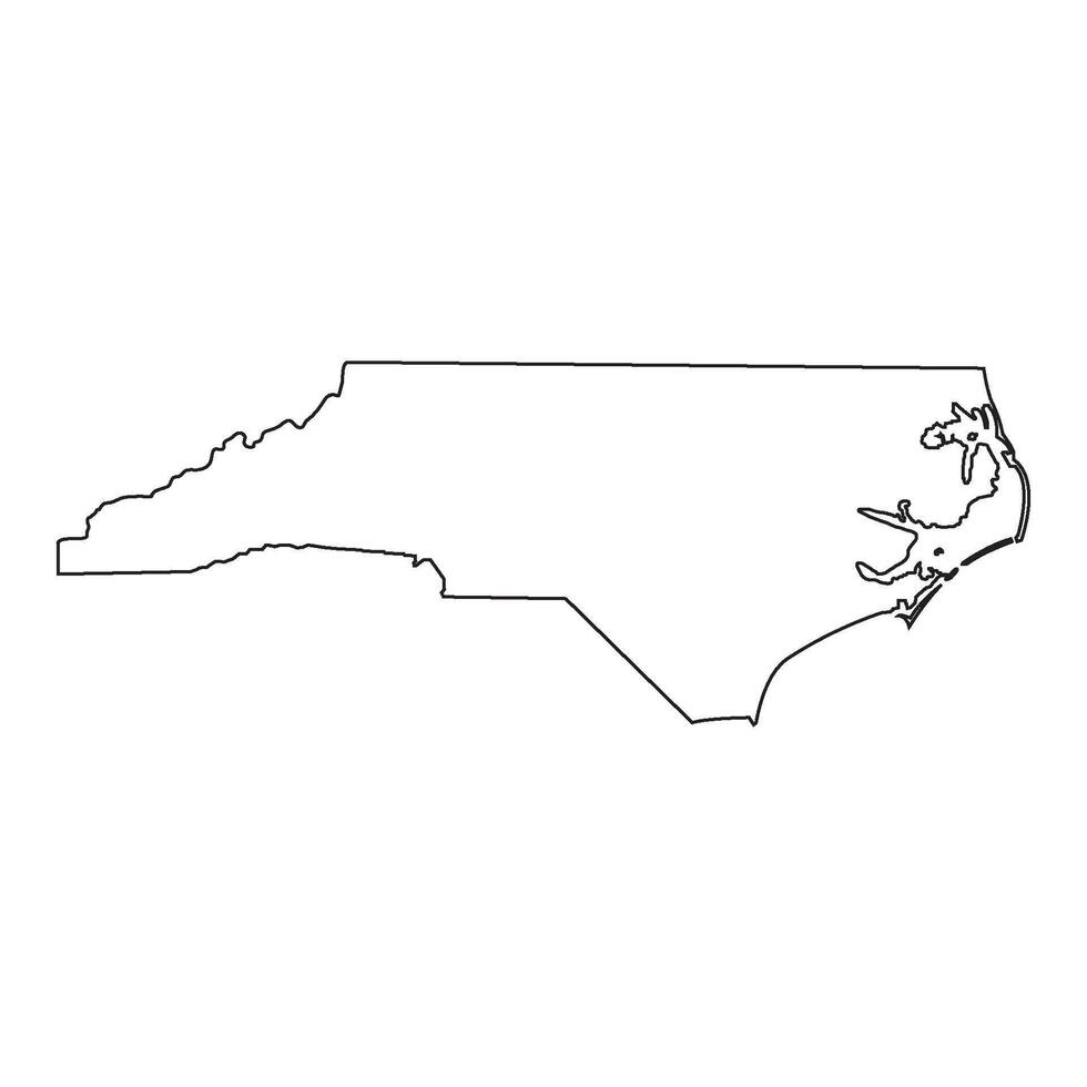 North Carolina Outline Map On White Background 52369059 Vector Art At Vecteezy North Carolina Outline Map On White Background 52369059 Vector Art At Vecteezy