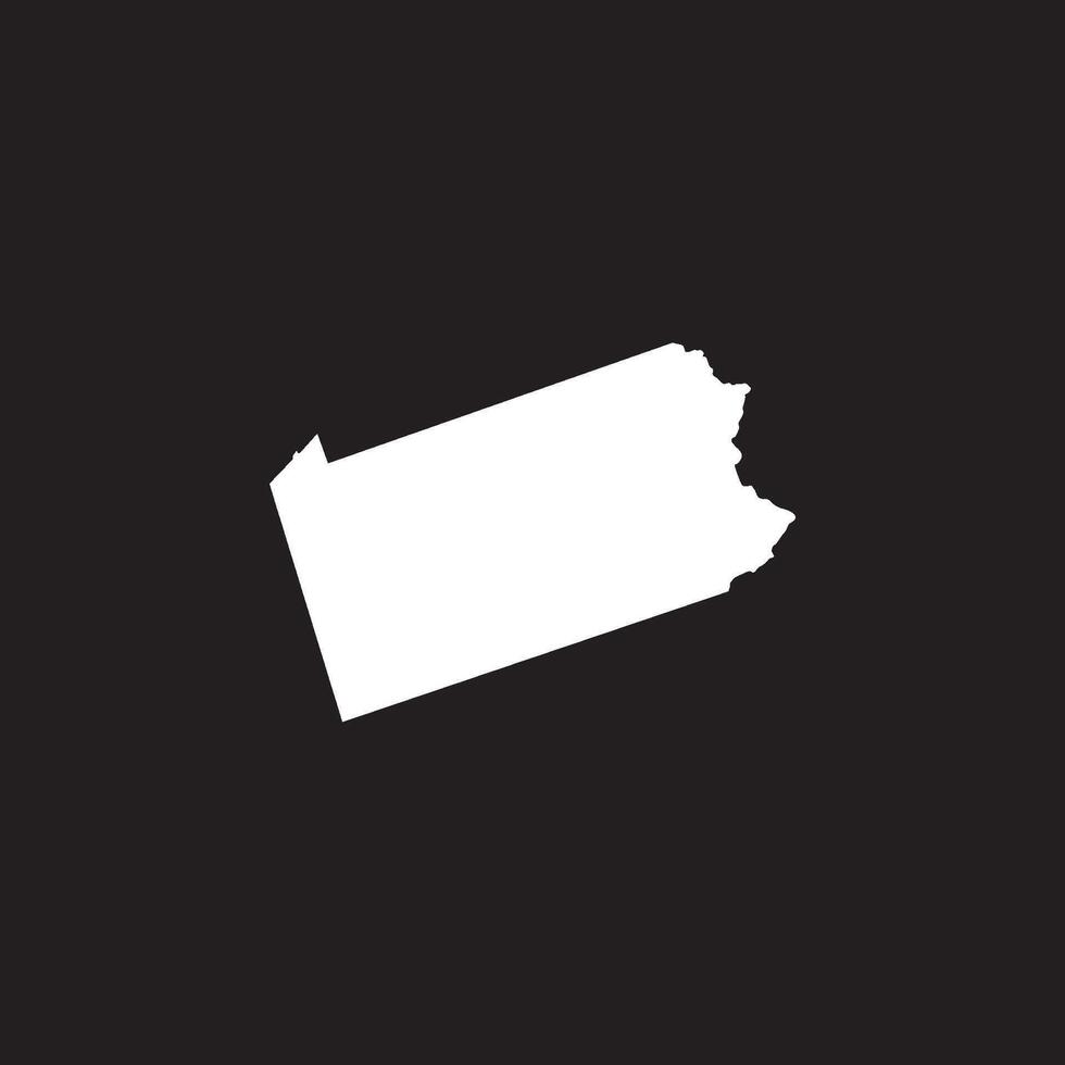 Illustration of the state of pennsylvania on a black background vector