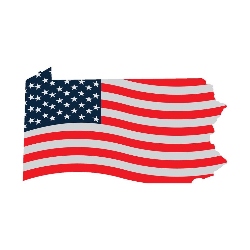 The flag of the united states of america is shown on a white background vector