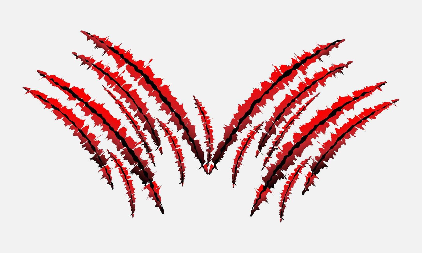 Tiger claws illustration. Claws scratches. Monster claw animal slash marks background. vector