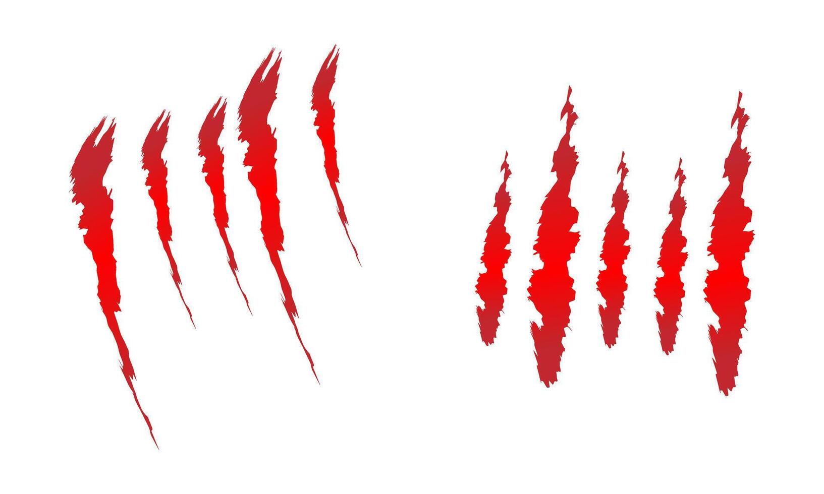 Claws scratches. Monster claw animal slash marks on white background illustration. vector