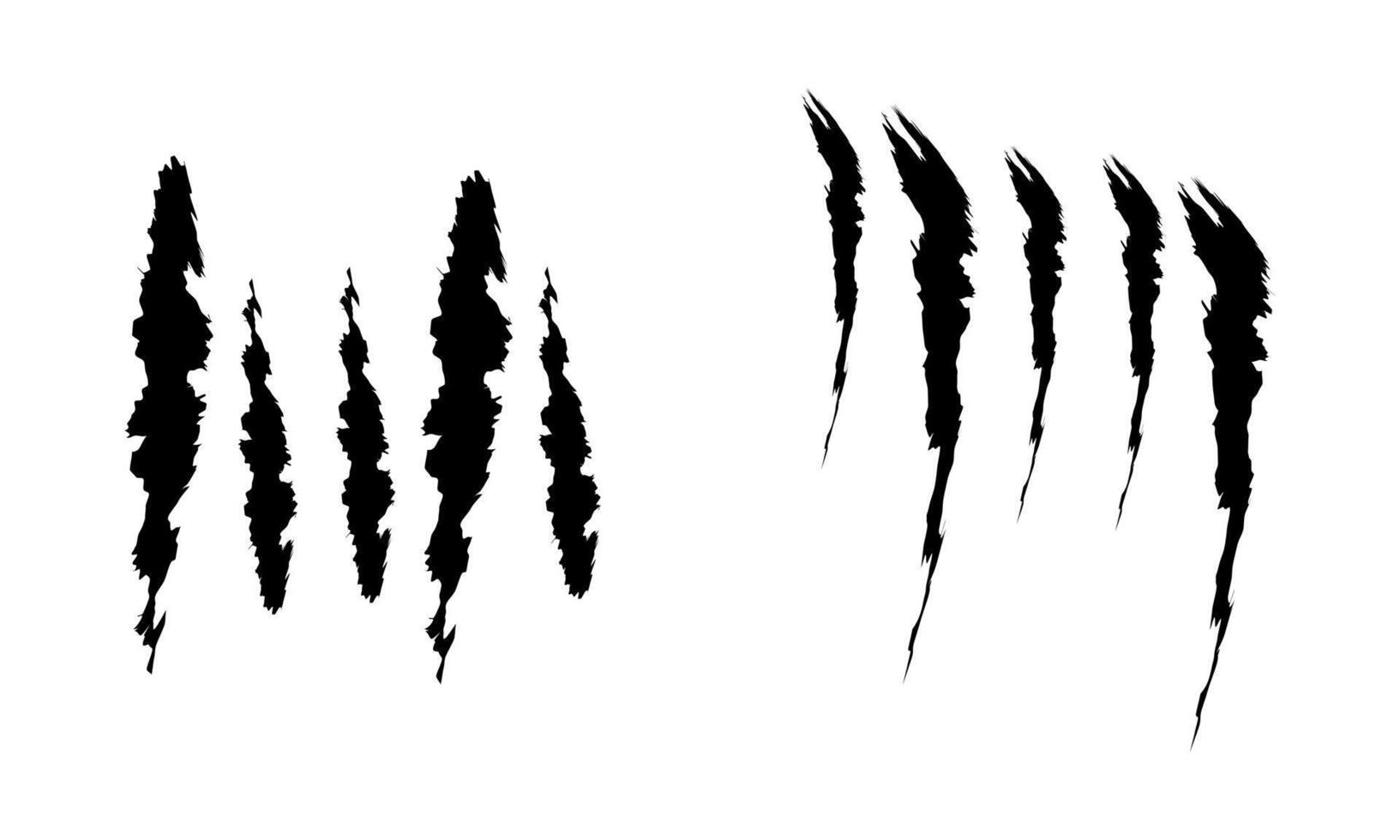 Monster claw animal slash marks. Claws scratches on white background illustration. vector