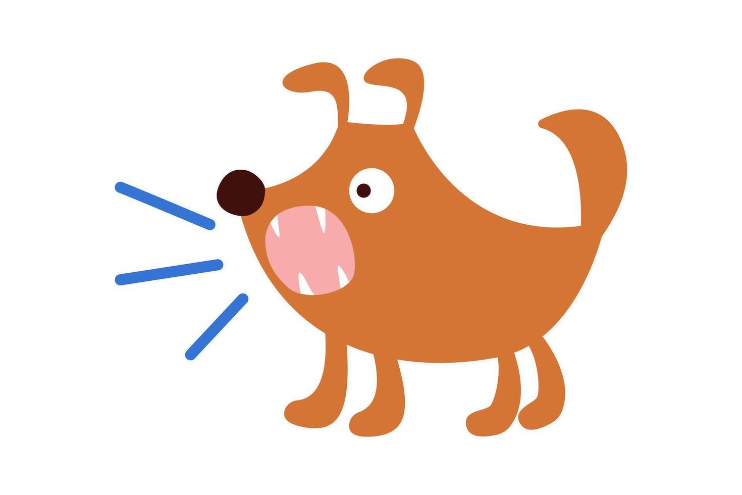 dog bark salivation hydrophobia. rabies symptom vector