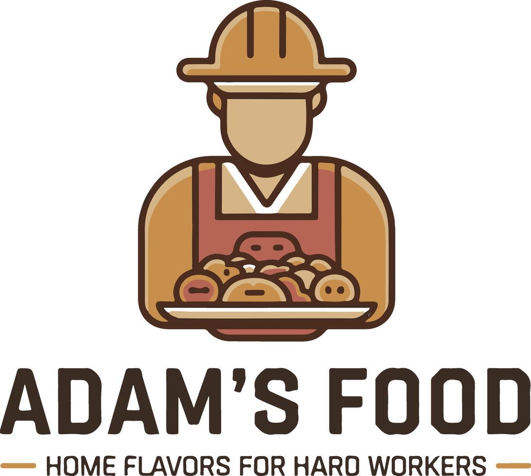 A flat and modern logo for a restaurant vector