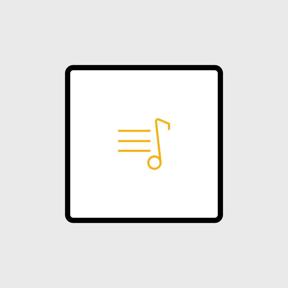 A music note icon on a white background vector