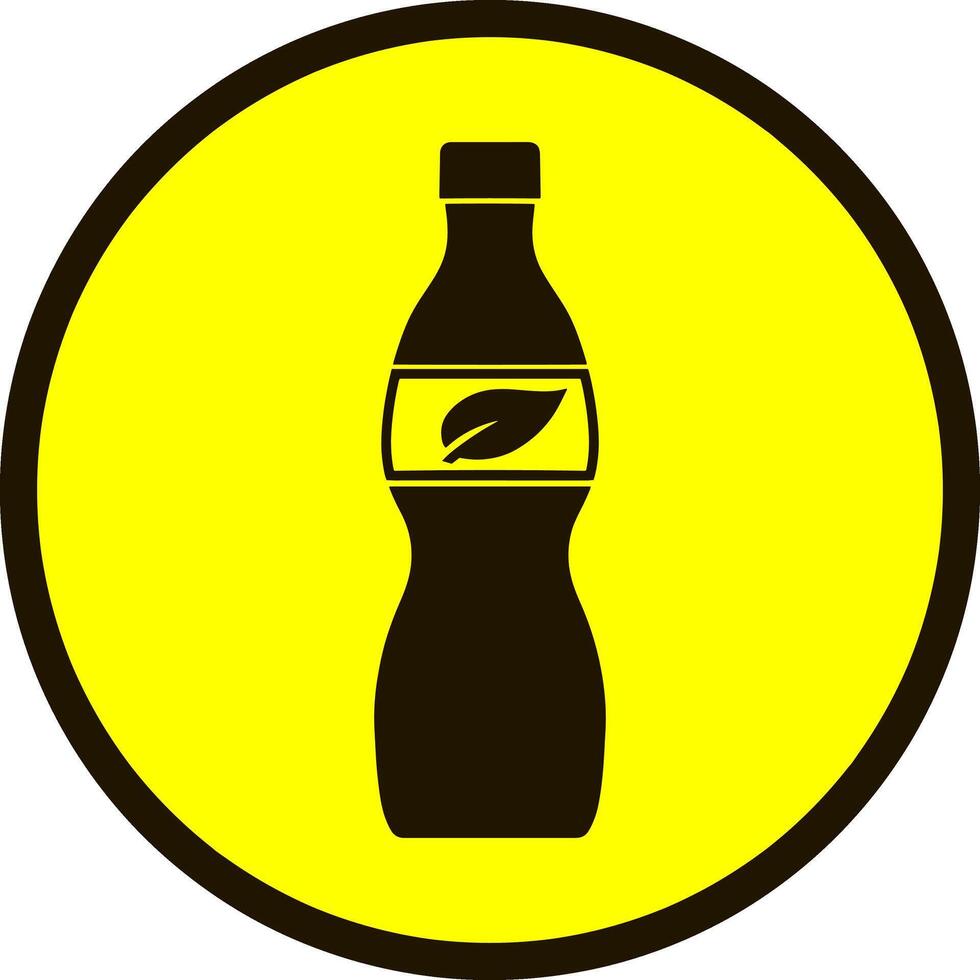 Doodle water plastic bottle icon Stencil clipart Button vector