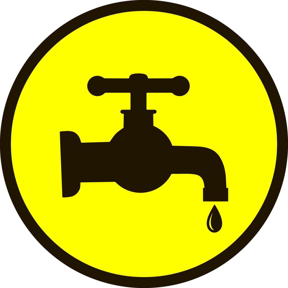 Doodle tap with drop icon isolated Stencil button vector