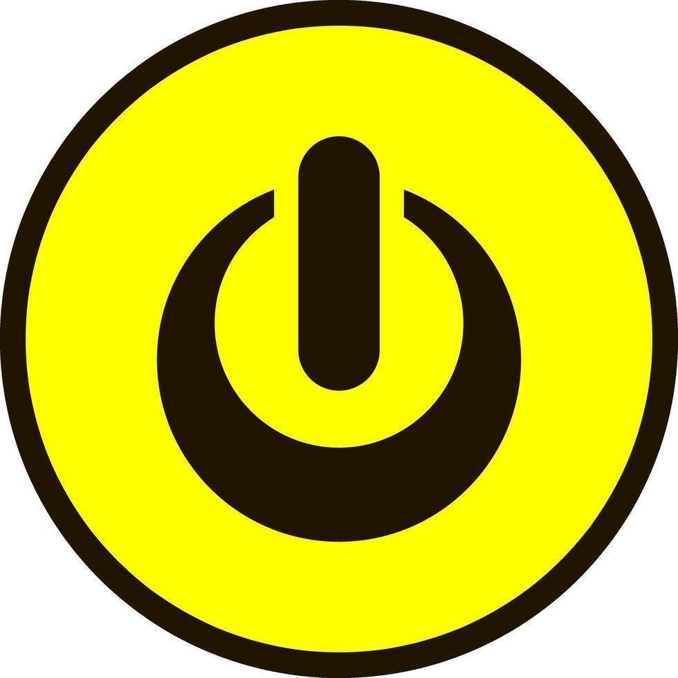 Button turn icon isolated Stencil technology clipart vector