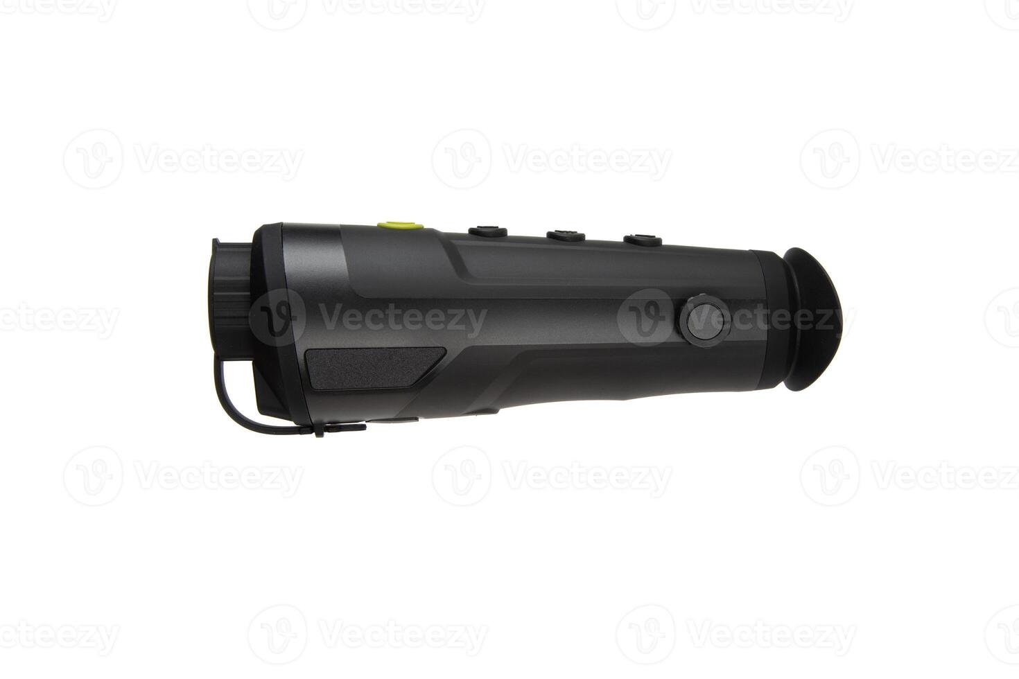 Modern monocular thermal imager isolate on a white background. A device for fixing thermal radiation. photo